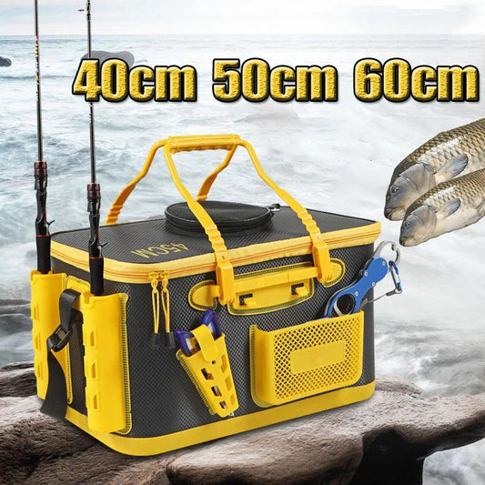 Lure Live Fish Storage Bag EVA Multifunction Rod Bait Reel Fishing Bucket For Camping Fishing Accessories Tackle Box Waterproof - Wild Frontier Gear LLC