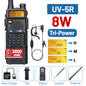 Baofeng Walkie Talkie UV 5R 5W 8W Dual Band Ham Two Way Radio Vhf Uhf FM Radio Handheld Transceiver Hunting 16KM
