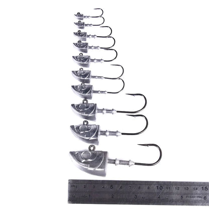 big jig head long hook heavy Triangle Head Hooks  fishing hook soft worm jig Lure Hook Jig Head Fishing Tackle