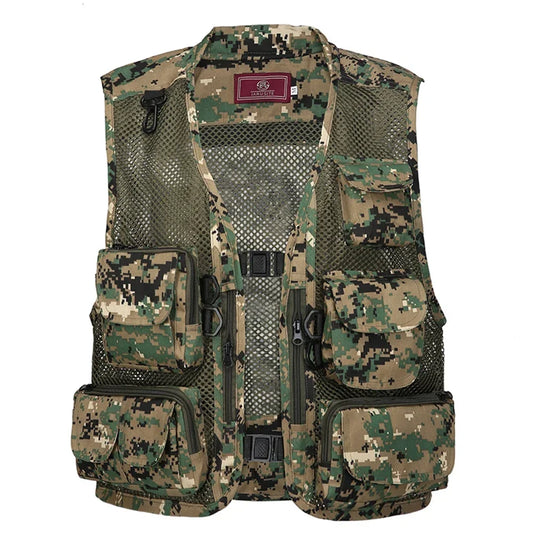 Fishing Photography Vest Summer Multi Pockets Mesh Jackets Waterproof Quick Dry Waistcoat Detachable Outdoor Life Jacket 낚시조끼 - Wild Frontier Gear LLC