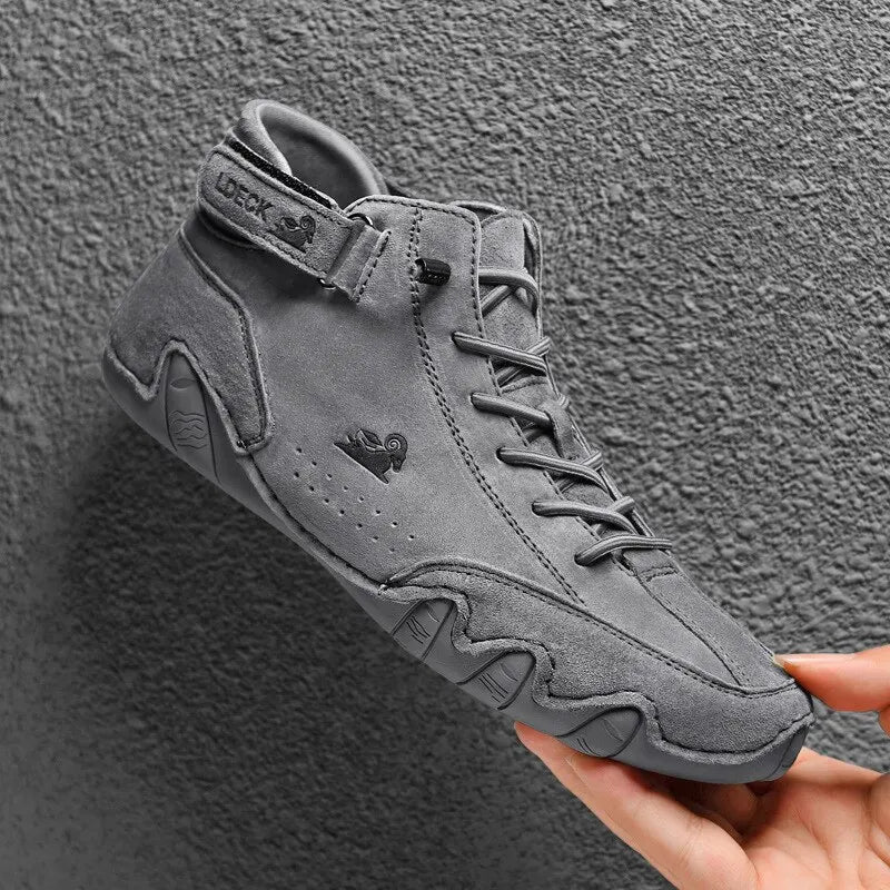 Men Boots Casual Motorcycle Winter Shoes 2023 Waterproof High Top Sneakers Luxury Footwear - Wild Frontier Gear LLC