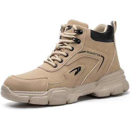 Men Steel Toe Safety Work Boots Indestructible Construction Safety Boots Puncture Proof Male Work Shoes Protective Footwear - Wild Frontier Gear LLC