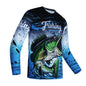 2024 Fishing Shirt Men Summer Outdoor Fishing Clothing Sunscreen Long Sleeve Fish Print Casual Shirts Anti-UV Fishing Shirts - Wild Frontier Gear LLC