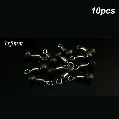 10pcs/bag Cross-Line Swivels & Bead T Shape Pulley Slide Rig Connector Luminous Green Saltwater Fishing Terminal Tackle
