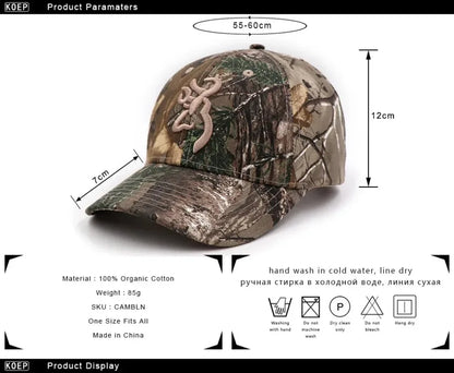 New High Quality Embroidery Camouflage Baseball Cap Men Women Outdoor Sports Jungle Hunting Hiking Fishing Adult Fashion Sun Hat