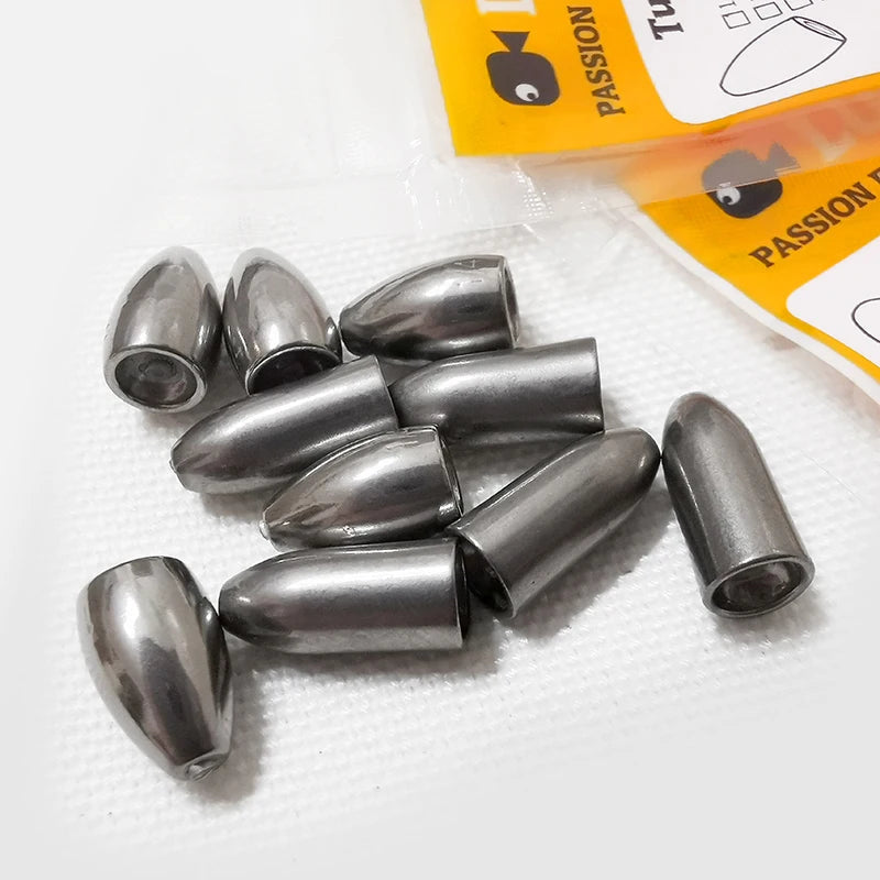 Lureholic Texas  Tungsten Sinkers Flipping Worm 1/16-2 OZ Bullet Weights Columnar 3.5-56g Bass Fishing Lures Accessories Wild Frontier Gear LLC