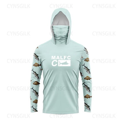 Men Fishing T Shirt Long Sleeve Jersey With UV Hooded Sun Protection Upf 50 Breathable Angling Clothing Fishing Hoodies Apparel - Wild Frontier Gear LLC