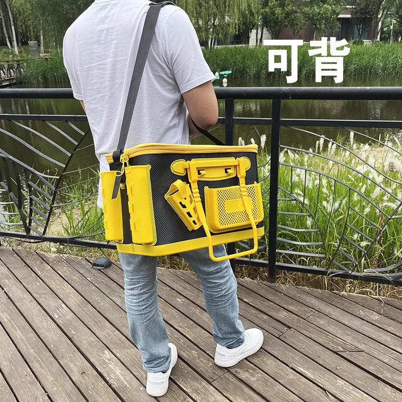Lure Live Fish Storage Bag EVA Multifunction Rod Bait Reel Fishing Bucket For Camping Fishing Accessories Tackle Box Waterproof - Wild Frontier Gear LLC
