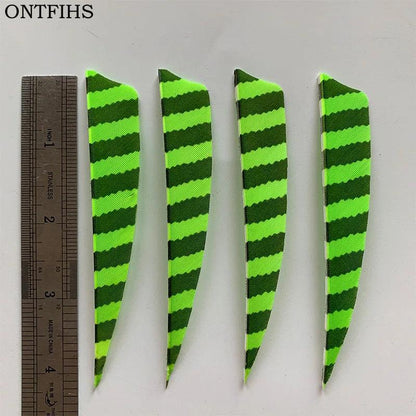 24 Pcs ONTFIHS 4Inch Fletching Arrow Striped Shield Cut Turkey Feather Archery DIY Hunting Accessories - Wild Frontier Gear LLC