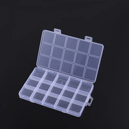 28 Grid Rectangle Plastic Jewelry Box Compartment Storage Box Case Jewelry Earring Bead Craft Display Container Organizer