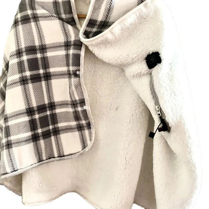 USB Charging Heated Blanket Shawl 3 Heating Levels Warm Carpet Wearable Electric Shawl for Outdoor Camping Home Office Sleeping Wild Frontier Gear LLC