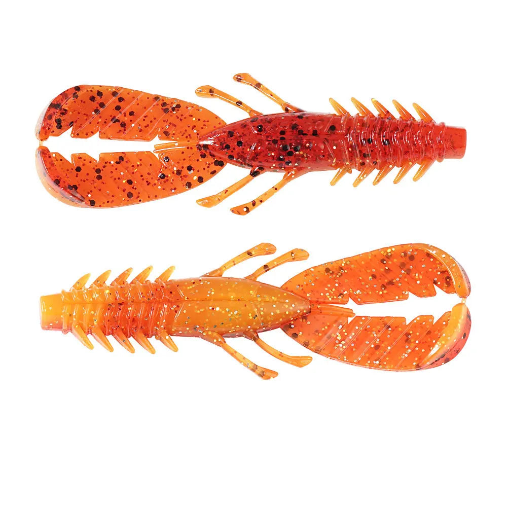 SUNMILESUNMILE 8pcs 75mm2.95inch Craw Baits Floating Shrimp Softbait Soft Lure Wobbler Bass Baits Artificial Pesca Wild Frontier Gear LLC