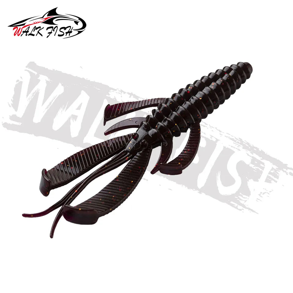 WALK FISH 8PCS Crazy Flapper Fishing Lures 90mm 3g Soft Lure Fishing Lures Soft TPR Baits Shrimp Bass Peche Gear Fishing Tackle Wild Frontier Gear LLC
