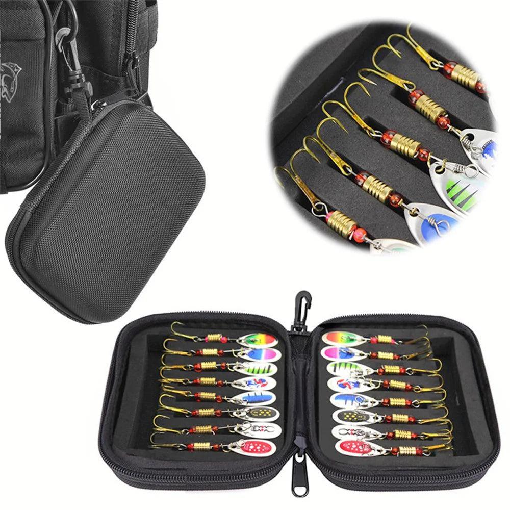 16-Piece Portable Fishing Lure Set with Nylon Bag for Trout, Bass, Salmon, Pike, and Walleye - Wild Frontier Gear LLC