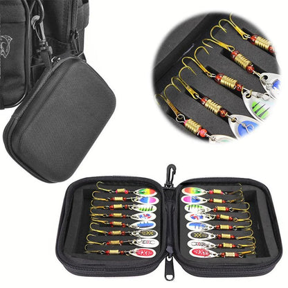 16-Piece Portable Fishing Lure Set with Nylon Bag for Trout, Bass, Salmon, Pike, and Walleye - Wild Frontier Gear LLC