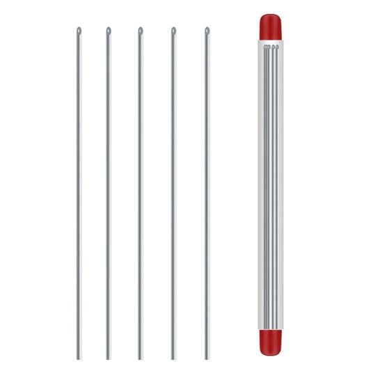 5 Pcs Worm Baiting Hollow Needle Bait Feeder Stainless Steel Upper Needles Bloodworm Bug Clip Fishing Accessories Drop Shipping
