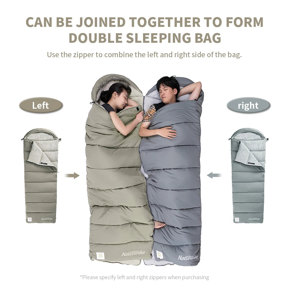 Naturehike Sleeping Bag M180 Lightweight Sleeping Bag M300 Double Camping Sleeping Bag M400 Machine Washable Winter Sleeping Bag Wild Frontier Gear LLC
