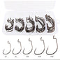 Crank Hook Set 50pcs/Box 2# 1# 1/0# 2/0# 3/0# Having Barbs Crank Soft Bait Road Sub Hook Tackles Fish Hook Sets Suit