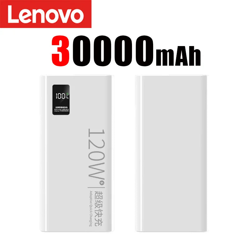 Lenovo 120W High Capacity Power Bank 50000mAh Fast Charging Powerbank Portable Battery Charger For iPhone Samsung Huawei 2025 Wild Frontier Gear LLC