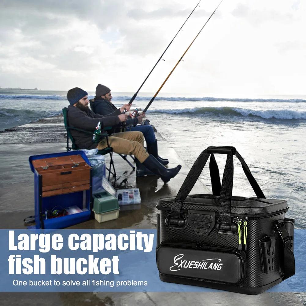 20/28L Portable Fishing Barrel Box EVA Fishing Bag Rod Bait Reel Fish Storage Bag Single Shoulder Bag Hook Lure Luya Handbag - Wild Frontier Gear LLC