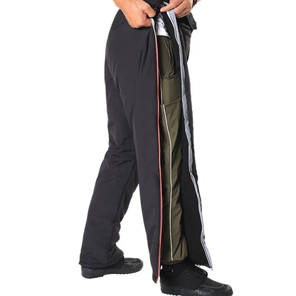 Winter Waterproof Hiking Fishing Pants Men Outdoor Warm Climbing Sports Cotton Fleece Pants Thermal Zipper Work Trousers 5XL
