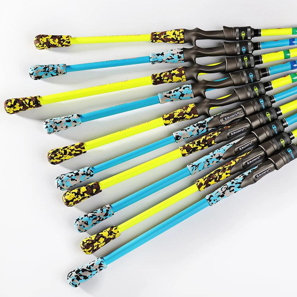 BUDEFO MULTI-SECTION Carbon Baitcasting Fishing Rod - Travel-Friendly 1.8m, 2.1m, 2.4m Lure Rods - Wild Frontier Gear LLC