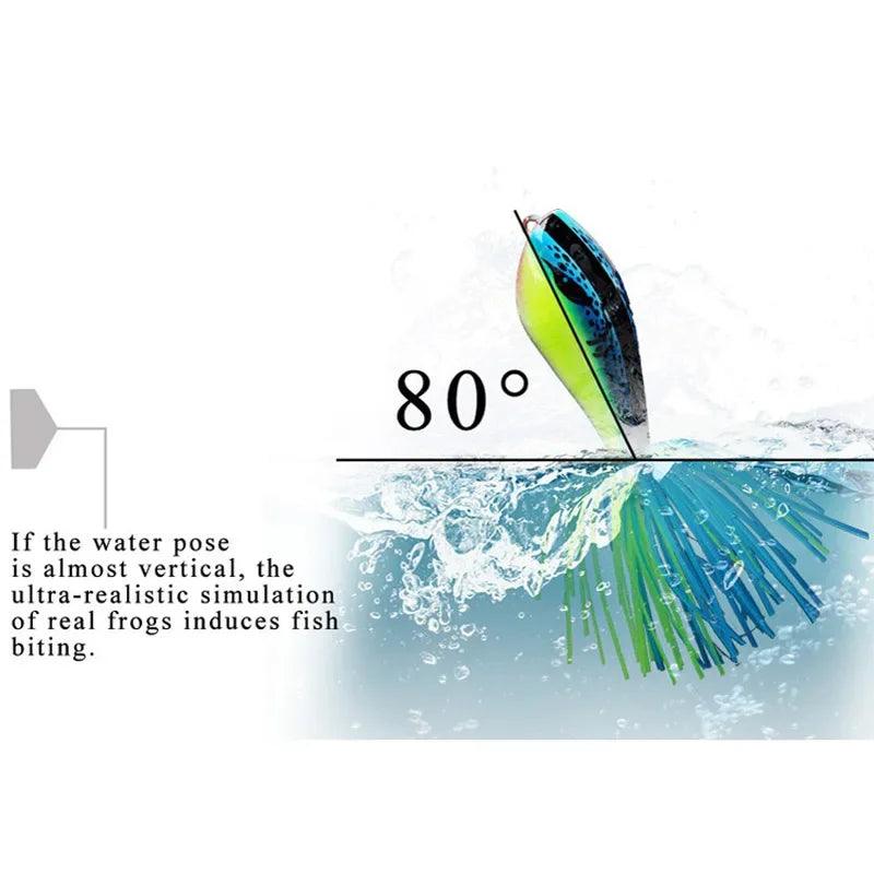 FLYSAND Floating Frog Fishing Lures 9g - Weedless Design with Double Sharp Hooks for Predator Fish - Wild Frontier Gear LLC