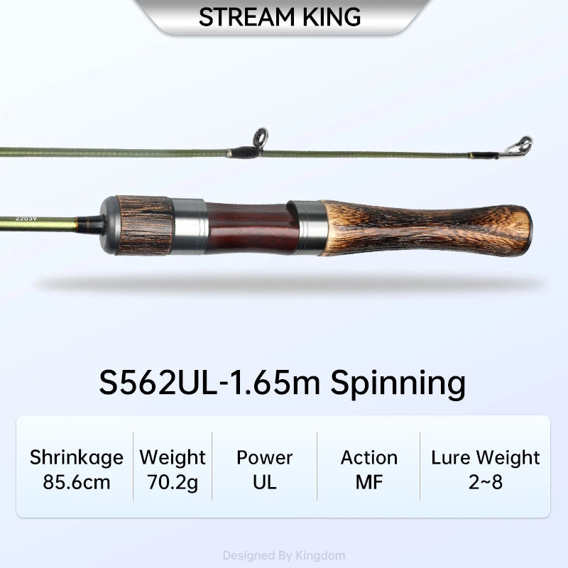 Kingdom Fishing Rods STREAM KING Ultralight 62g Spinning Casting 1.45/1.65/1.39/1.53m UL Baitcasting Travel Stream Fishing Rod Wild Frontier Gear LLC