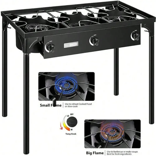 Professional Outdoor Stove Propane Burner Portable Cooker Grill, Camping Burner With Listing Regulator Wild Frontier Gear LLC