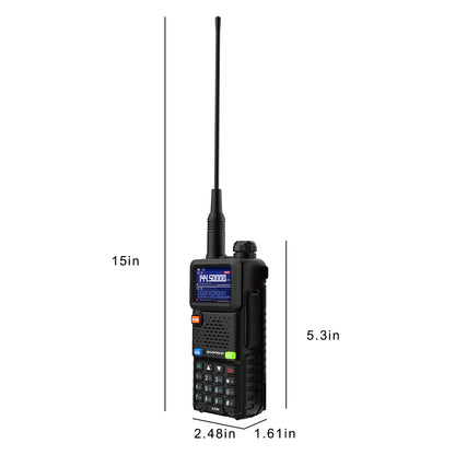 2024 New baofeng 5RM 8W multi-band handheld radio 2500mAh 999CH Type-C direct charging long range two-way radio