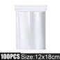 100/1000pcs Thicken Zipper Sealed Bags Clear Plastic Storage Bag for Small Jewelry Food Packing Reclosable Zippers Sealing Pouch