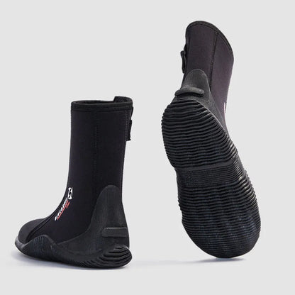 Oulylan Zipper For Surf Scuba 1 Pair Premium Neoprene Diving Boot 5m Water Shoes Wetsuit Booties With Anti-Slip Rubber Sole