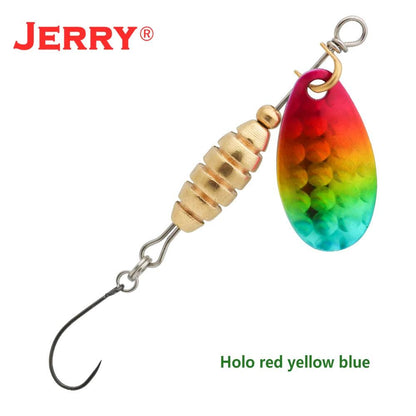 Jerry Spear Ultra-Lightweight Brass Spinnerbait Lures for Perch, Trout, and Bass Fishing - Wild Frontier Gear LLC