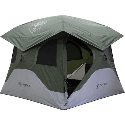 Gazelle Tents™ T4 Hub Tent, Easy 90 Second Set-Up, Waterproof, UV Resistant, Removable Floor, Ample Storage Options, 4-Person Wild Frontier Gear LLC