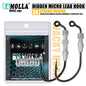 5pcs Fishing Weighted Worm Hooks For Soft Plastics Lures, Jig Head Hooks, Barbed Crank Hooks For Freshwater Saltwate