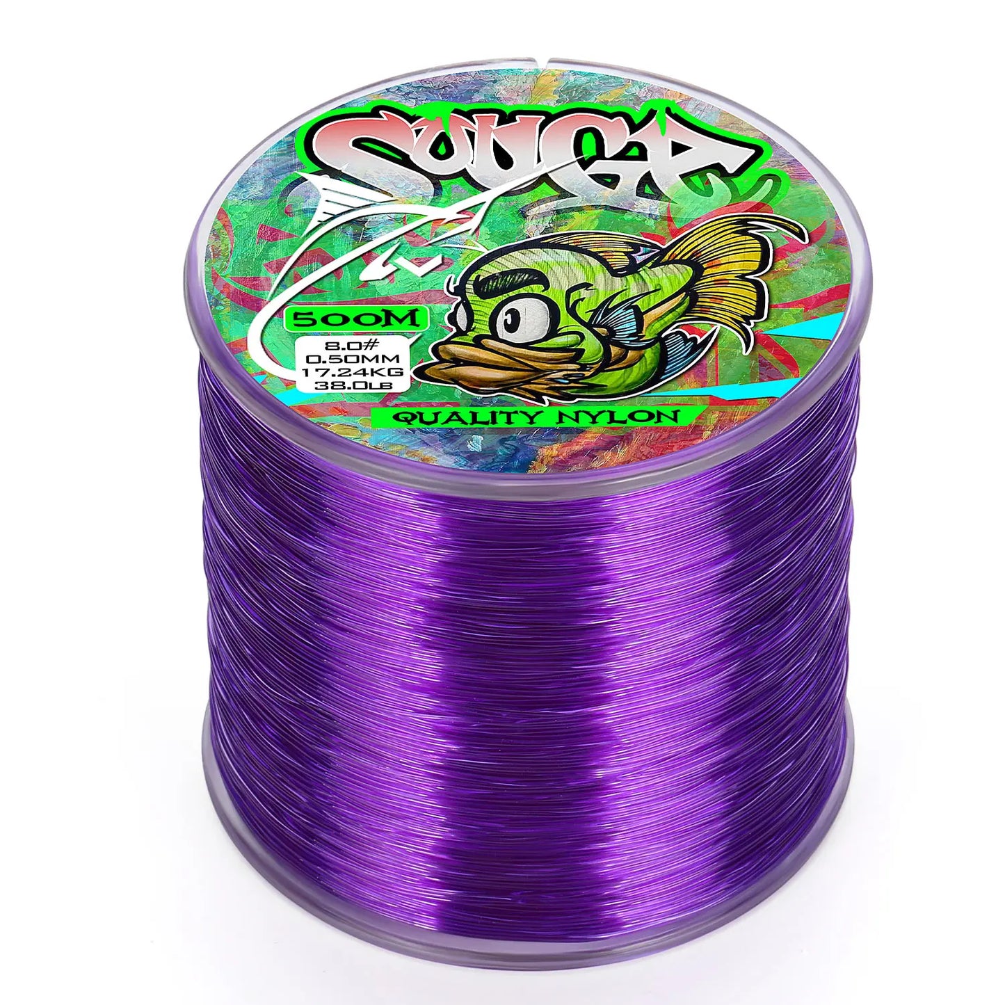 Sougayilang 500m Nylon Fishing Line Japanese Super Strong Monofilament Main Line Fishing Cord for Saltwater/Freshwater Fishing