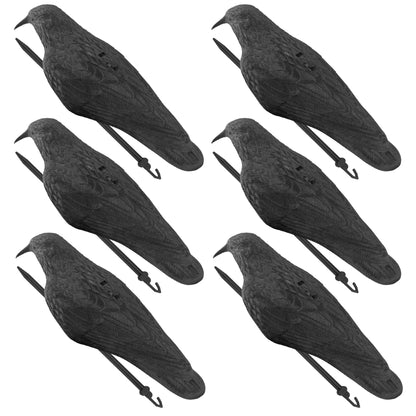 Black Plastic Crow Garden Bird Deter Scarer Scarecrow Mice Pest Control Deterrent Repeller Decor For Bird Control Hunting Decoys