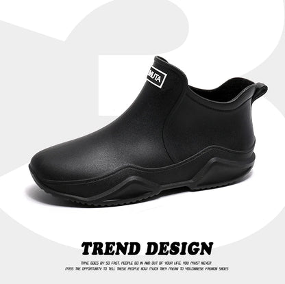 Fashion Couple's Outdoor Rain Boots New Men High Top Hiking Fishing Water Shoes Anti-slip Chef Work Ankle Boots Waterproof Shoes - Wild Frontier Gear LLC