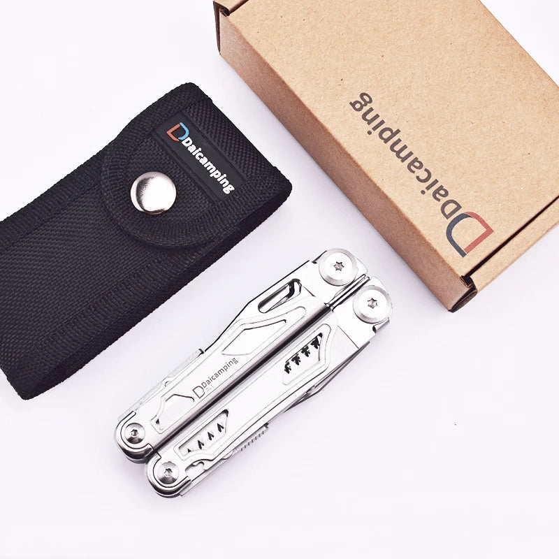 Daicamping DL12 EDC Multi Tools Multifunctional 7CR17MOV Plier Camping Gear Blade Multitools Clip Army Swiss Folding Multi Knife Wild Frontier Gear LLC