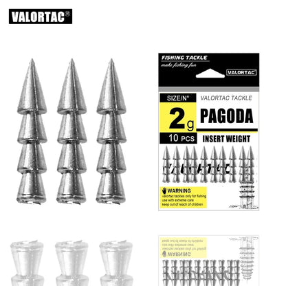 1g 1.5g 2g nail sinker pagoda Insert Weight Nail Sinker For jigging Fishing Accessories Wacky Senko Worm Jigging Fishing