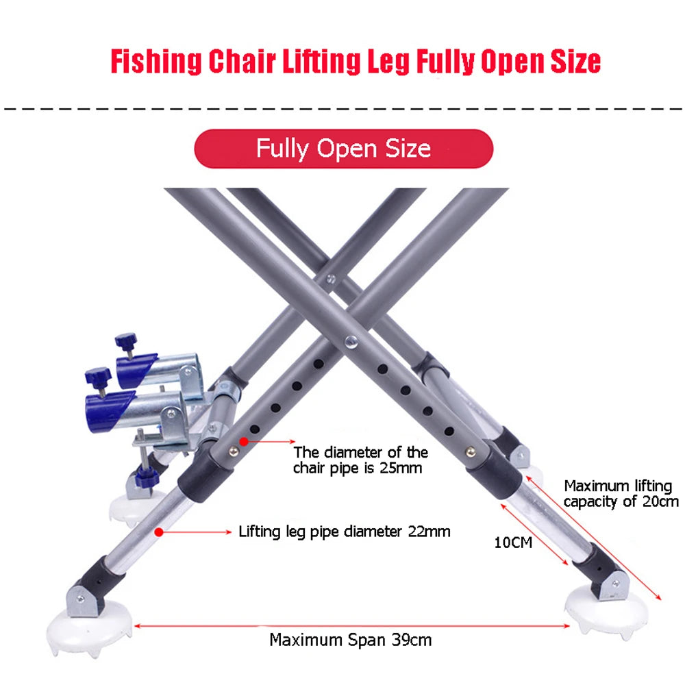 Folding Camping Chair Stool Portable Fishing Chair 180 Degree Adjustable Backrest Four-leg Recliner Aluminum Alloy Fish Chair - Wild Frontier Gear LLC