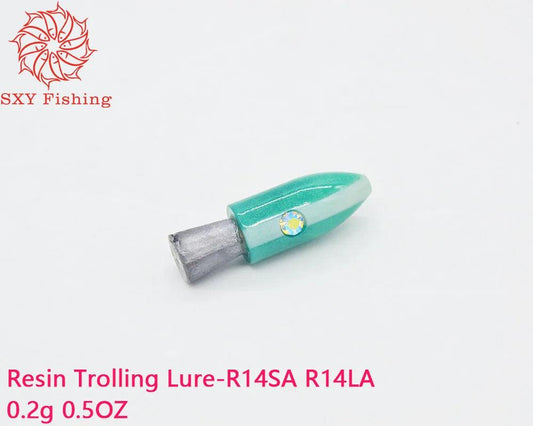 SXY Fishing Colored Resin Trolling Bait for Tuna and Wahoo - R14SA & R14LA Models - Wild Frontier Gear LLC