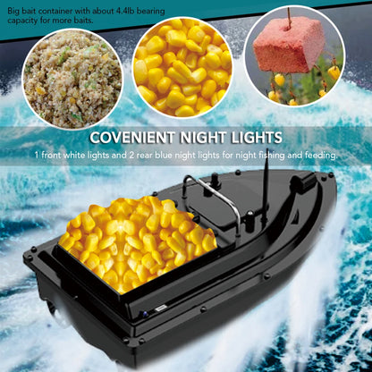 D16 52000mAh/12000mAh Wireless Remote Control Fishing Bait Boat Fishing Feeder Fish Finder Device 430-540 yards Remote Range