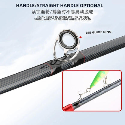 5g-25g Lure Rod 1.8m/1.65m Carbon Casting Spinning Stream ML Fishing Rods Big Guide Baitcasting Travel 2 Section Soft Solid Tip - Wild Frontier Gear LLC