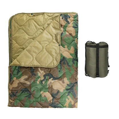 Vilead Maple Winter Warm Waterproof Quilt Wearable cape With Button Camo Woobie Blanket Waterproof Poncho Liner for Outdoor Camp Wild Frontier Gear LLC