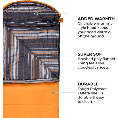 Teton Celsius Regular, -25, 20, 0 Degree Sleeping Bags All Weather Bags for Adults and Kids Camping Made Easy Wild Frontier Gear LLC
