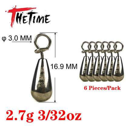 THETIME 1.8-21g Drop Shot Tungsten Sinker Weights Soft Lure Free Rig Hook Connector line Sinkers For Bass Fishing Accessories Wild Frontier Gear LLC