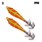 68mm Noctilucent Squid and Shrimp Fishing Lure Jigs - 2 Pack Artificial Bait for Ocean Fishing - Wild Frontier Gear LLC
