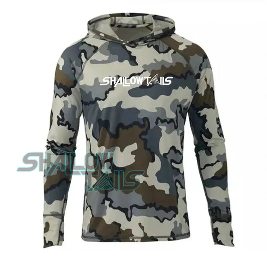 Shallow Tails Fishing Hoodie Performance Fishing Clothing Men Long Sleeve Uv Protection Sweatshirt Breathable Tops Fishing Shirt - Wild Frontier Gear LLC