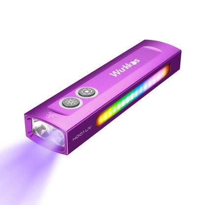 Wurkkos HD01 UV Multifunctional EDC Flashlight 1200 LM with 365nm UV light White flood 90CRI LED Side RGB Lights IP65 Waterproof Wild Frontier Gear LLC
